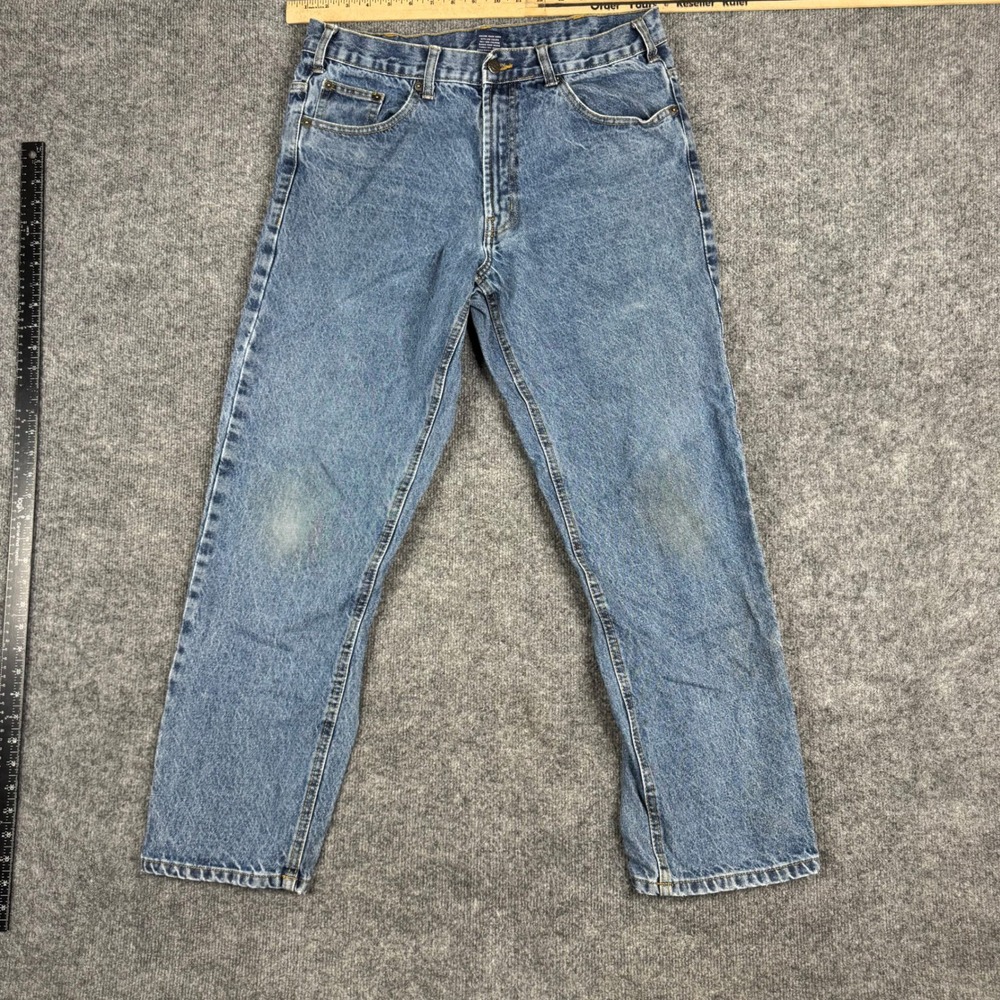 RK Brand Jeans Mens Size 35x31 Blue Cotton Straight Leg Classic Fit Denim
